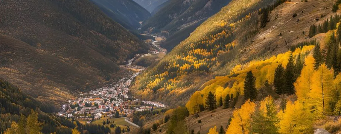 paisatge colorit d'andorra a la tardor